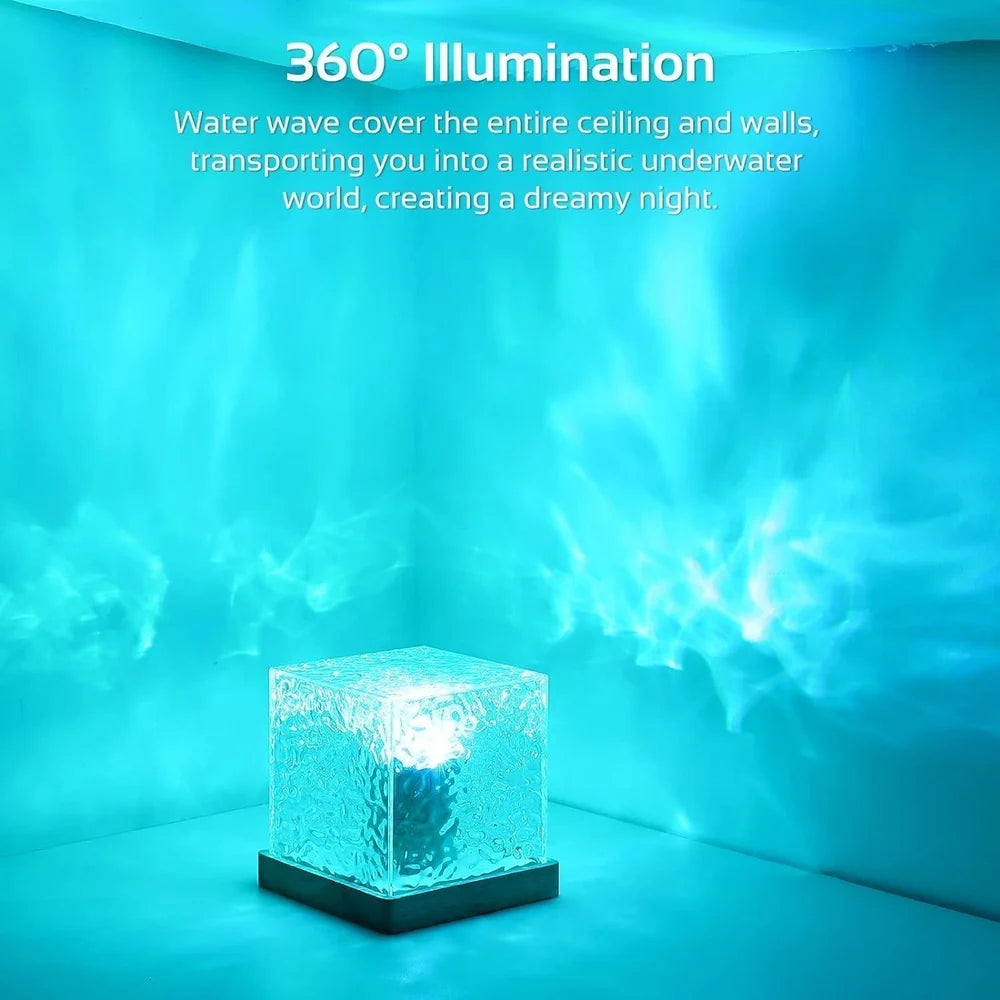 Crystal Ocean Wave Projector Night Lamp Water Ripple Light